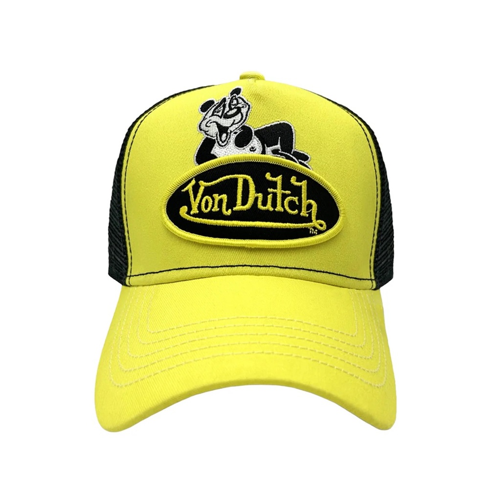 Von Dutch the breakfast club LA Bright Yellow trucker hat with Black Mesh